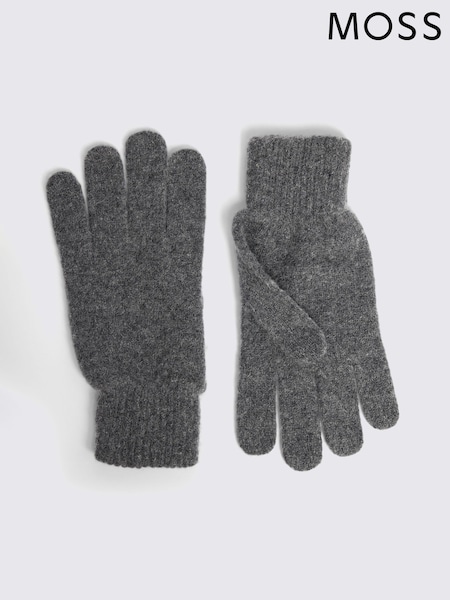 MOSS Grey Charcoal Cashmere Blend Gloves (G74952) | €52