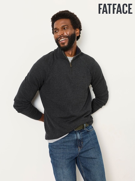 Ugalj Siva - Regular Fatface Half Neck Knitted Jumper