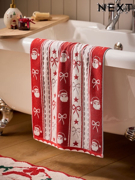 Santa And Christmas Icon Towel