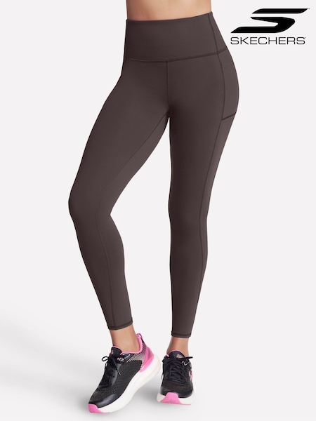 Brūna krāsa - Skechers Go Walk High Waisted Leggings