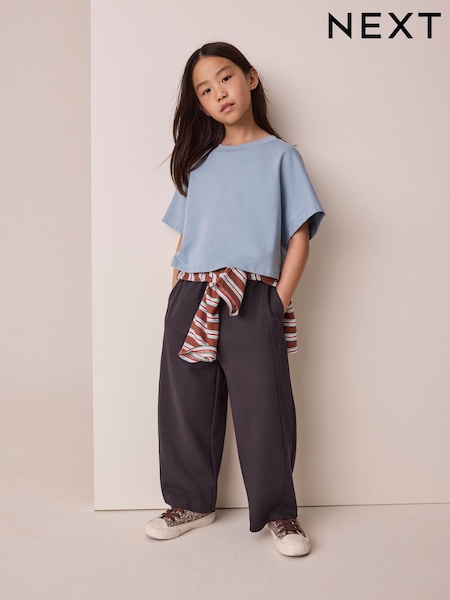 Chocolate Brown - Barrel Trousers (3-16yrs)