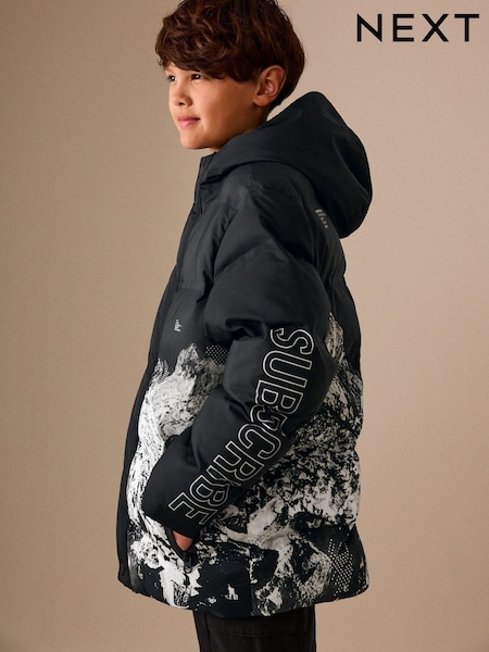 Black Mountain Graphic - Waterproof Padded Coat (3-17yrs)