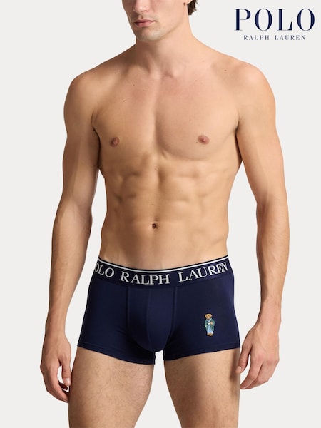 Polo Ralph Lauren Blue Polo Bear Stretch Cotton Trunks (G75346) | $75