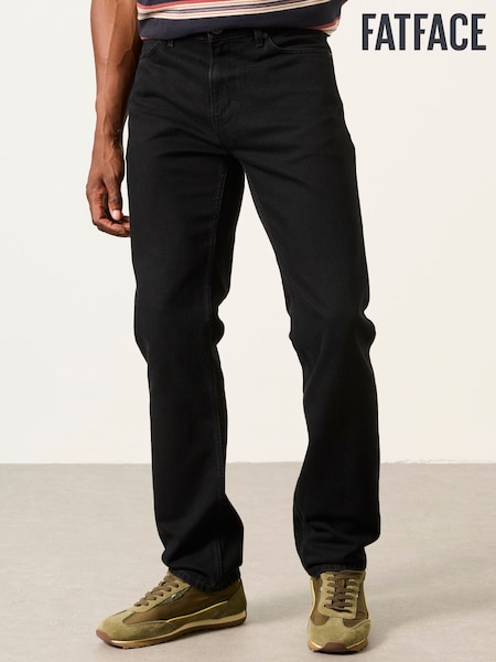 Black - Regular Fatface Straight Fit Jeans