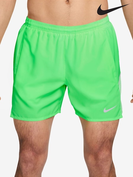 Illusion Green - Regular Nike Miler Dri-fit 5 Inch Brief Lined Running Shorts