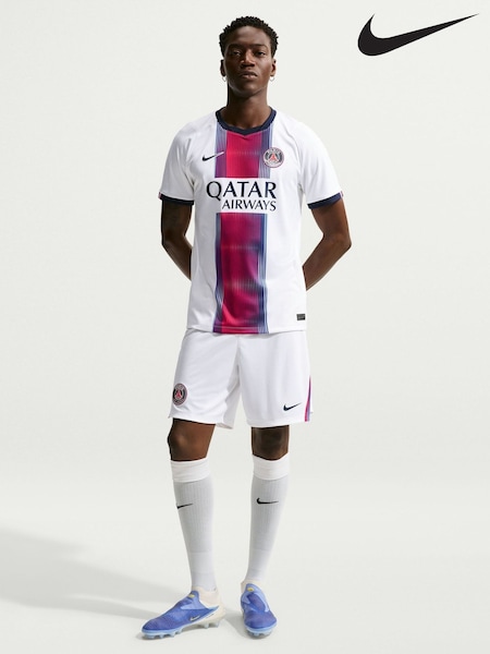 Weiß - Regular Nike Psg Men’s Dri-fit Away Jersey T-shirt