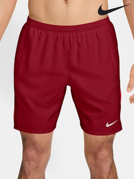 Stingrs sarkans - Regular Nike Miler Dri-fit 7 Inch Brief Lined Running Shorts