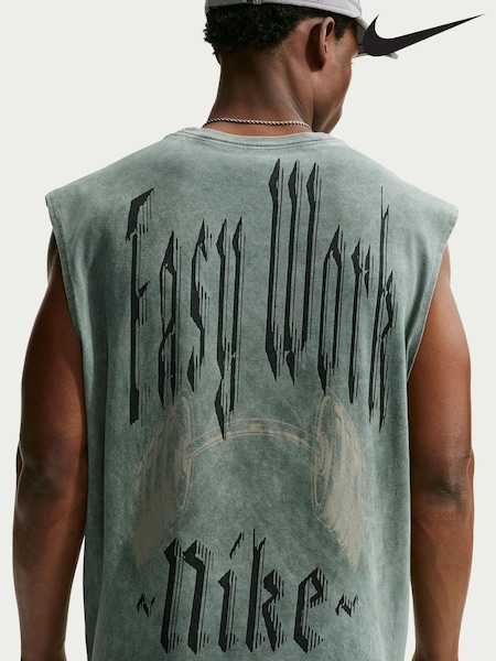 Camo Green - Regular Nike Back Graphic 'easy Work' Training Vest