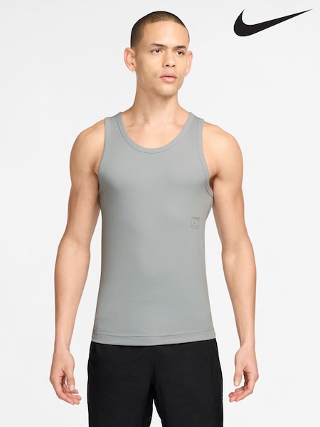 Dūmu pelēks - Regular Nike Athletic Club Ribbed Training Vest