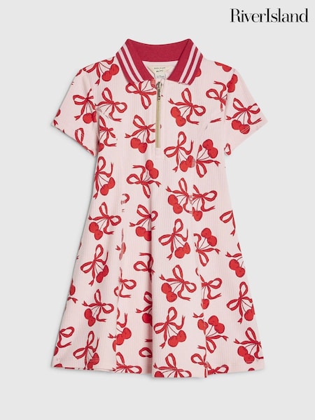 River Island Cherry Print Polo Dress (G76847) | ‏122 د.إ.‏
