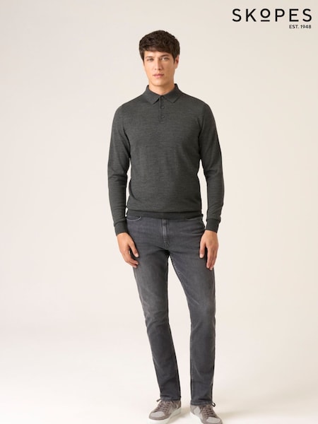 Skopes Grey Brad Merino Blend Polo Shirt (G76919) | 312 QAR