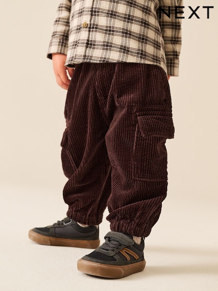 Brown - Cargo Corduroy Trousers (3mths-7yrs)