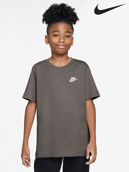 Stone Grey - Nike Short Sleeve Club T-shirt