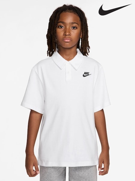 White - Nike Club Polo Shirt