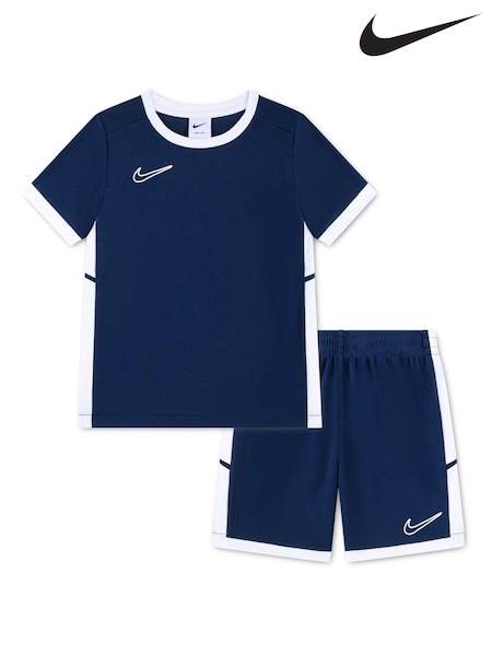 Navy/White - Nike Dri-fit Academy T-shirt And Shorts Set