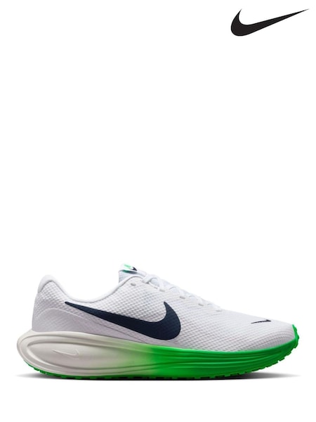 White Green - Regular Nike Revolution 8 Road Running Trainers