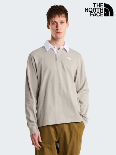 رمادي - Regular The North Face Vista Rugby Long Sleeve Polo Shirt