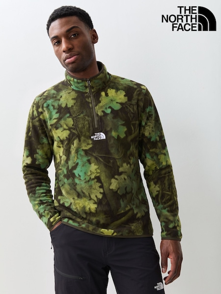 Smeđa - Regular The North Face Printed Central Logo Glacier Fleece