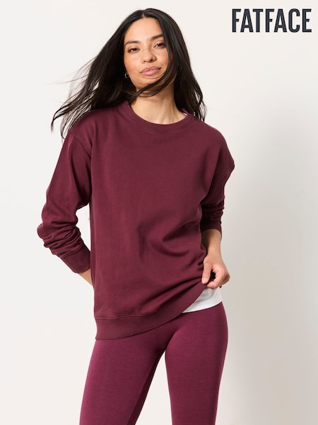Dark Purple - Fatface Crew Sweat Top