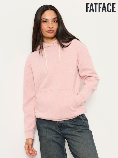 Rose Pink Marl - Fatface Overhead Hoodie