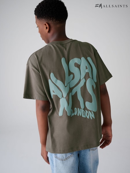 Khakigrün - Smallsaints Oversized Orlando Logo Crew T-shirt