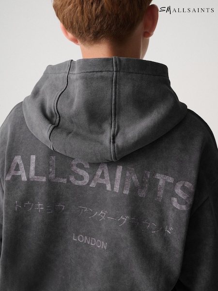 Charcoal Grey - Smallsaints Underground Oversized Pullover Hoodie