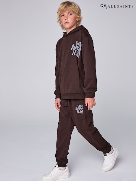 Dark Brown - Smallsaints Orlando Oversized Hoddie And Jogger Set