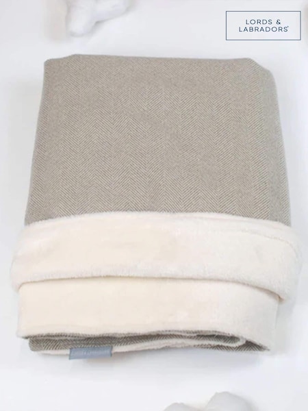 Lords and Labradors Natural Herringbone Tweed Pet Blanket (G78539) | €47 - €61