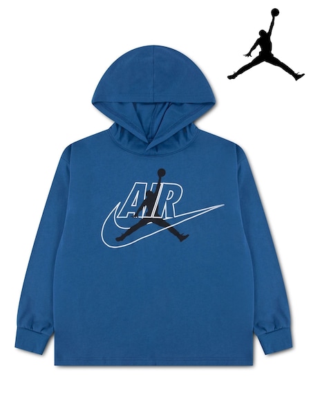 Blue - Jordan Jumpman Air Hooded Long Sleeve Hoodie