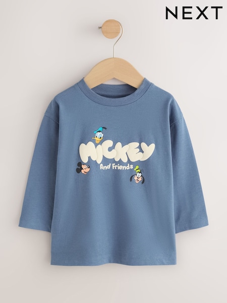 Blue - Mickey Mouse Long Sleeve T-shirt (3mths-8yrs)