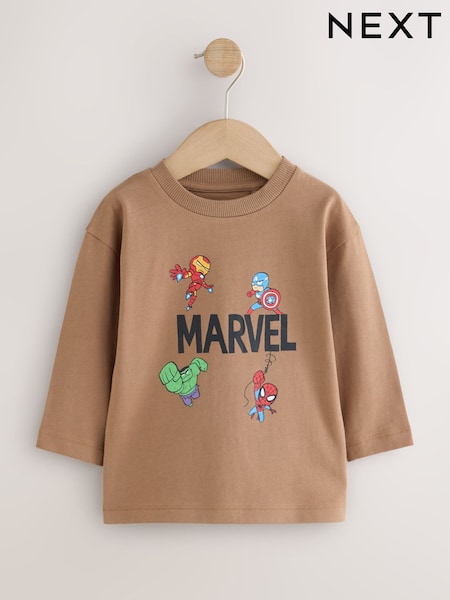 Μπλε - Long Sleeve Marvel T-shirt (6mths-8yrs)