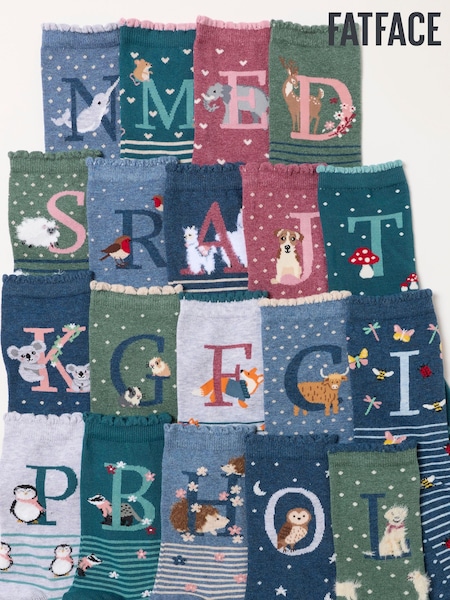 混色 - Fatface Alphabet Socks