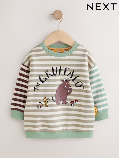 Ecru Stripe - Gruffalo Crew Neck Sweat Top (6mths-8yrs)