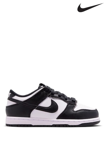 White Black - Nike Junior Dunk Low Trainers