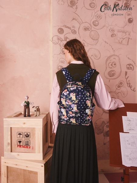 Navy - Cath Kidston Wallace And Gromit Compact Backpack