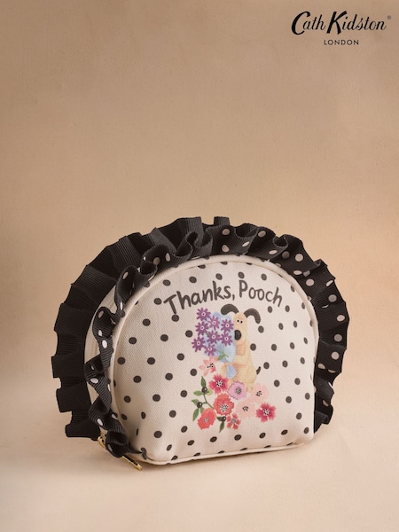Ecru Spot - Cath Kidston Wallace And Grommit Half Moon Pouch