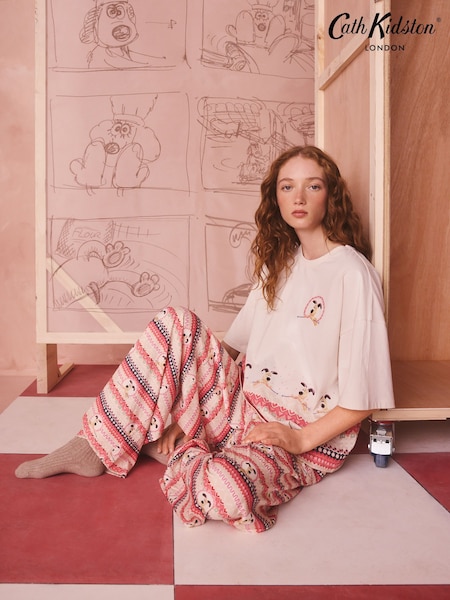 Pink - Cath Kidston Wallace And Gromit Pyjamas Set