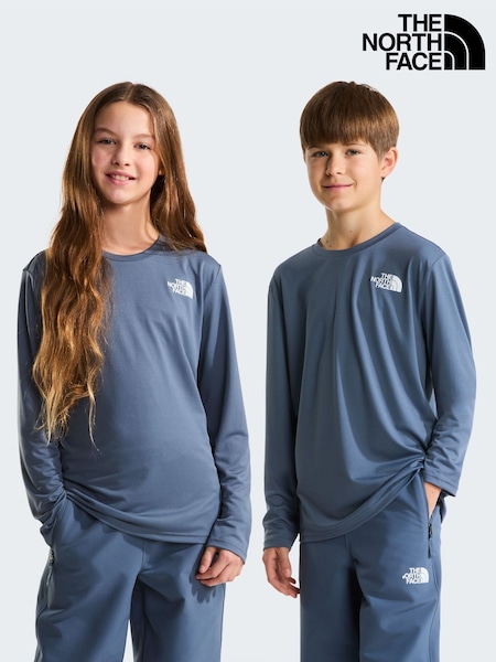 Grey - The North Face 24/7 Long Sleeve Tech T-shirt