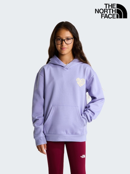 Purple - The North Face Teen Proud Graphic Logo Relaced Hoodie
