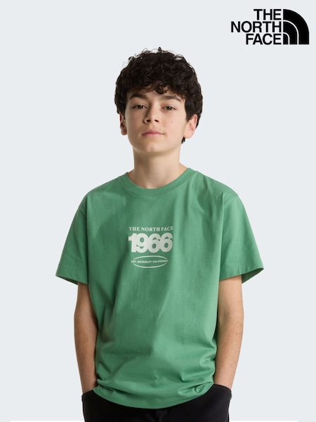 ירוק - The North Face Teen Track Relaxed Graphic T-shirt