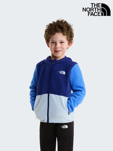 Blue - The North Face Kids Glacier Full Zip Hooded Fleece