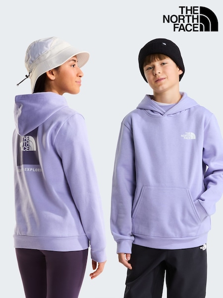 Purple - The North Face Teen Evolution Box Nse Hoodie