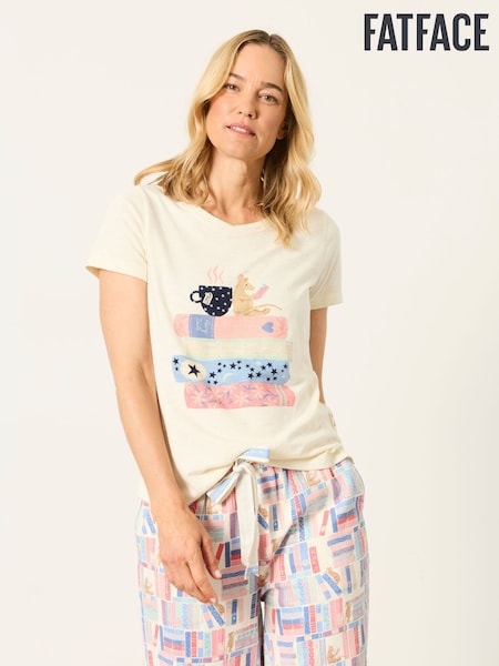 Ivory Books - Fatface Graphic Pyjama Top