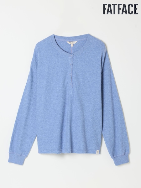Blue - Fatface Henley Lounge Top