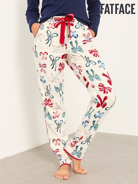 Ivory - Fatface Bow Pyjama Bottoms