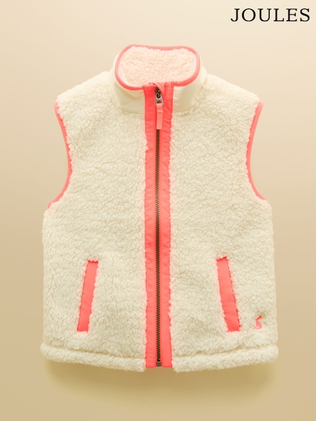 Cream - Joules Girls' Tilly Fleece Gilet