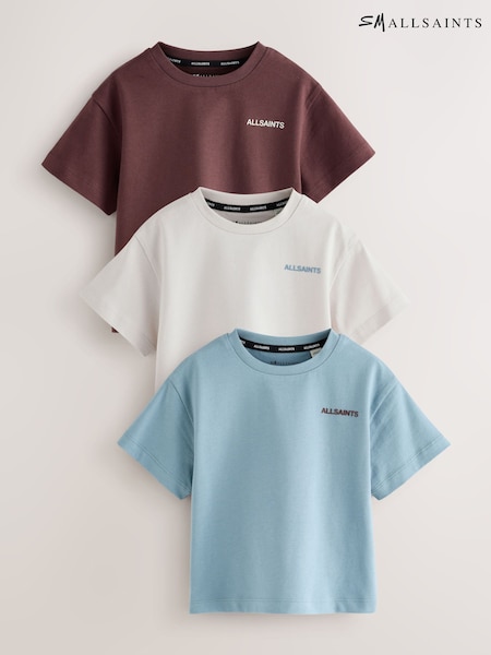 Multi - Smallsaints Logo Crew Relaxed Younger 3 Pack T-shirts