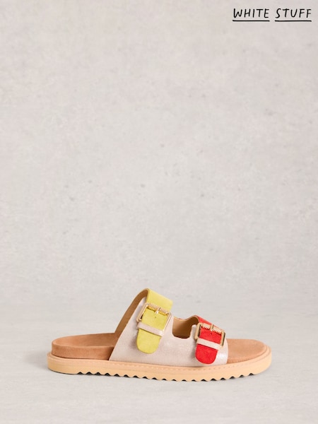 Sølv - White Stuff Patty Footbed Sandals (G80407) | kr1 128