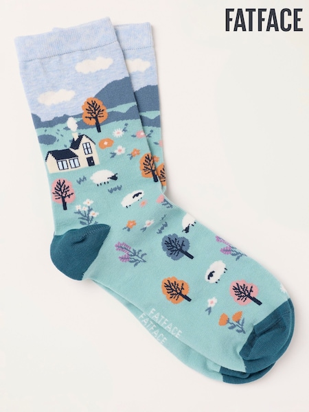 Coloris divers - Fatface Sheep Scene Socks