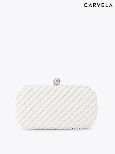 Carvela Off White Cecilia Hard Clutch Bag (G80658) | €177
